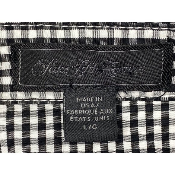 Saks Fifth Avenue Womens Large Gingham Sleeveless Button Front Tunic - Picture 3 of 8